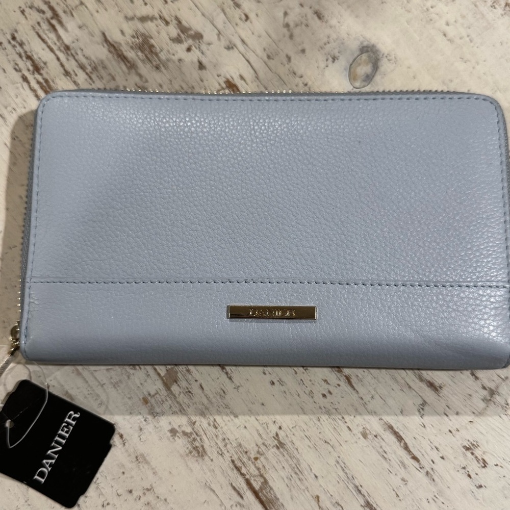 Danier Light Blue Leather Wallet